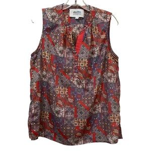 Alice Blue with Stitch Fix Large Sleeveless Bohemian Blouse Top P